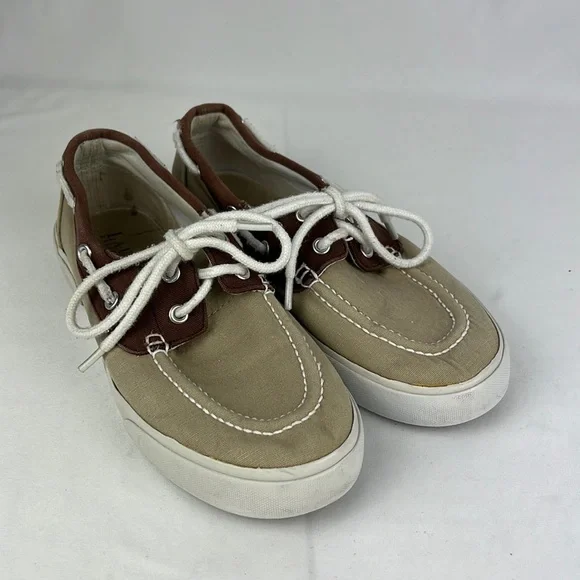 Ralph Lauren breeana Beige Canvas Boat shoes Loafers  sz 8.5 B Sneakers Women Ralph Lauren breeana Beige/brown Canvas Boat shoes size 7.5B  main image 2
